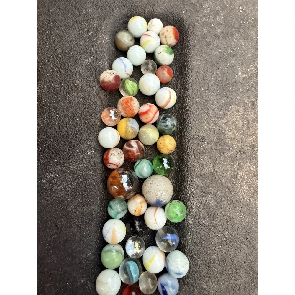 Vintage Marble Lot 150+ Glass Marbles Shooters Swirls Cat Eye Mixed Collection